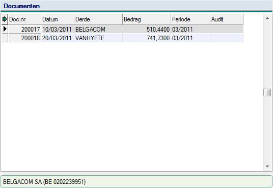 Praktische gids Gearchiveerde documenten afdrukken Selectiezone In de selectiezone kan: Het Dagboek worden geselecteerd waarin het document werd geboekt; Het Type raadpleging worden gekozen: