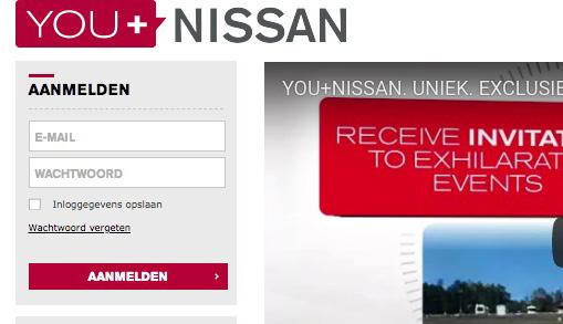 ALS U AL EEN ACCOUNT HEBT, VOLG DAN DEZE STAPPEN 1. Meld u aan op You+Nissan (https://youplus. nissan.be/be/nl/youplus.html) ga naar MIJN NISSAN en vervolgens naar MIJN GARAGE. 2.