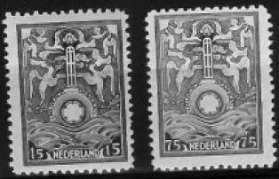 Betreft het een hoekstuk dan spreekt men van een hoekbovenrandstuk. Brandkastzegels. Uitgegeven 1 februari 1921 t.b.v. de NV. tot exploitatie van van Blaaderen`s Drijvende Scheepsbrandkasten.