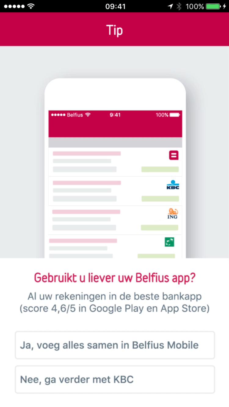 Nieuw bij Belfius vanaf 2018 Belfius maakt het mogelijk voor al zijn klanten om al hun zichtrekeningen bij andere Belgische en Europese financiële instellingen rechtstreeks