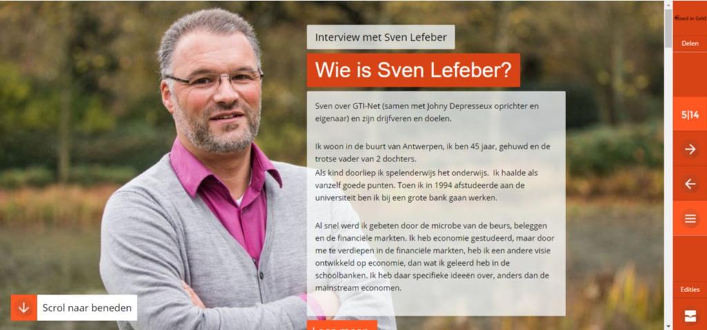 Interview met Sven Lefeber http://magazine.mariejosemaltha.nl/jaargang-1-december-2016/#!/interview-sven-lefeber (Link werkt niet meer) Wie is Sven Lefeber?