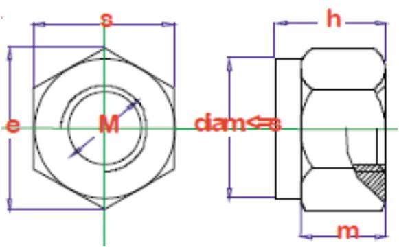 ÉCROUS AUTOSERRANT HEXAGONAL ZELFBORGENDE ZESKANTMOEREN ÉCROUS HEXAGONAL A EMBRASE ZESKANT FLENSMOEREN ÉCROUS AUTOSERRANT HEXAGONAL Avec anneau nylon ZELFBORGENDE ZESKANTMOEREN Met kunststof ring