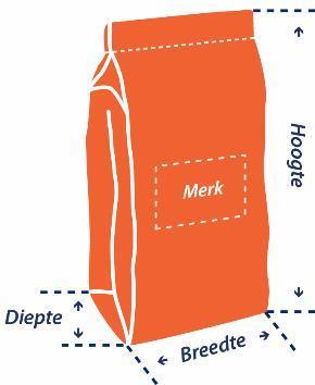 - Als de netto inhoud groter is dan 6,8 kg (pound) dan is de meetregel uit paragraaf 3.2.4 van toepassing. - Bepaal de oriëntatie. - Dan geldt vervolgens: Hoogte: ondergrond tot hoogste punt.