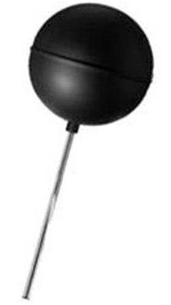 De gemiddelde stralingstemperatuur(t g, C) Meettoestel, de zwarte bolthermometer (black bulb / globe): Een thermometer waarvan de sonde zich in het midden van een gesloten dunwandige koperen bol