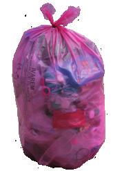 Je kan roze zakken kopen op het recyclagepark, het gemeentehuis en bij verschillende handelaars (zie www.ivarem.be/bornem). Je kan de roze zakken aan huis laten ophalen (om de 8 weken).