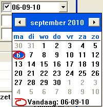 7: Klik hier voor datum (2) 8: Open kalender (3) 10: Gebruik pijlen om maand in te stellen 11: Klik op datum voor juiste dag 9: Gebruik deze pijlen om jaar in te stellen En de gegevens opslaan!