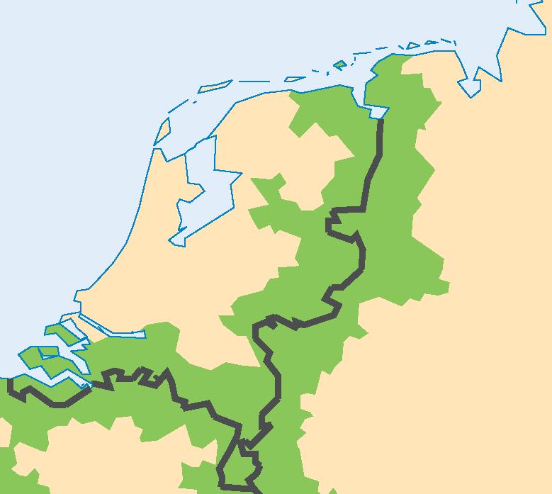 De Nederlands-Duitse grensregio Population: The Netherlands: 16,4 Mio. Nordrhein Westfalen: 17,8 Mio.