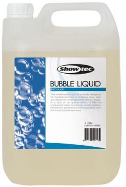 5.2. Bellenblaasvloeistof Showtec Bubble Liquid Deze op water gebaseerde vloeistof is speciaal ontworpen voor bellenblaasmachines, waarmee deze heldere, veilige zeepbellen produceren voor
