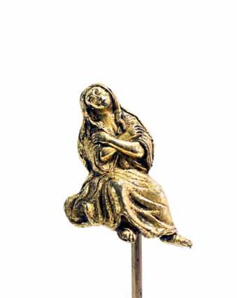 1500-2000 110 A gilt bronze figure of Maria Magdalena Germany Frankfurt 16th Century h 6,2 cm.