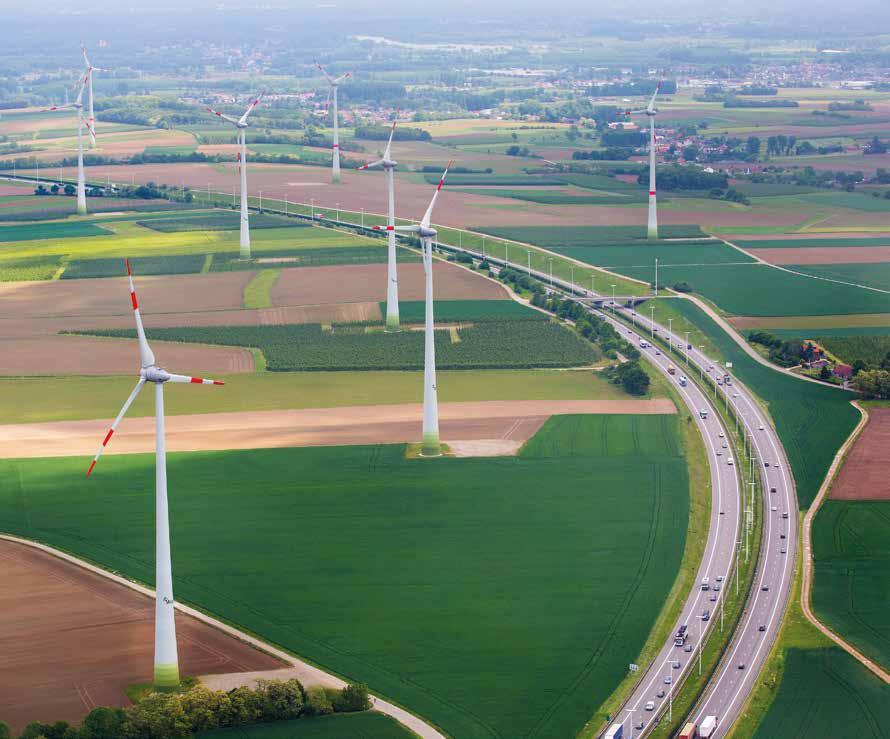 U gelooft toch ook in het belang van windenergie? Aspiravi windpark van 10 windturbines langsheen de E314 in Halen-Diest-Bekkevoort.