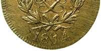 10 cent Louis XVIII breed monogram L zonder initiaal L