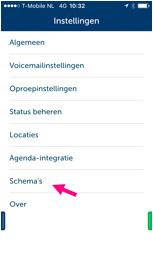 SCHEMA S Met MiCollab Mobile Client kunt u updates voor dynamische statussen beheren met schema s.