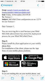 Indien dit niet het geval is, neem dan contact op met uw telecombeheerder. Stap 2 Download de MiCollab for mobile applicatie.