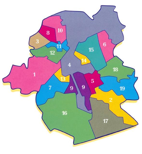 Het grondgebied van het Brussels Hoofdstedelijk Gewest beslaat de negentien gemeenten van het administratief arrondissement. Het is 161,78 km 2 groot en telde 1.031.215 inwoners (N.I.S.