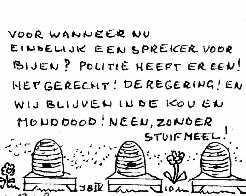 DAGBOEK CXVL met bakken uit de lucht. De nog rondvliegende bijen verzopen bijna in de lucht. En ik ook. Ik ben dan maar naar huis gegaan om droge kleren aan te trekken.