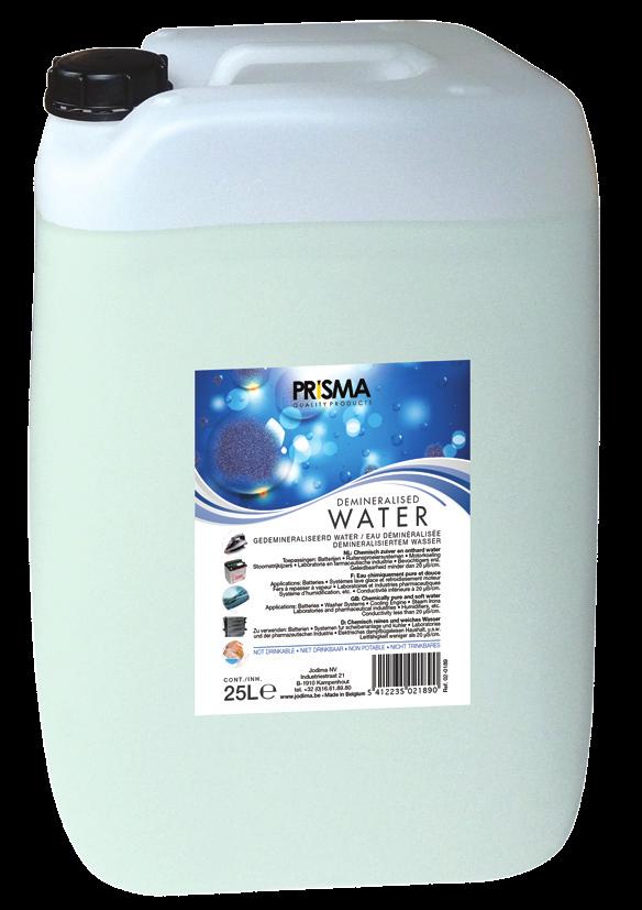 0-0047 5 4135 00466 5 4135 00473 GEDEMINERALISEERD WATER EAU DEMINERALISE DEMINERALISED WATER Vrij van nitraten, nitrieten, amines, fosfaten, metalen,