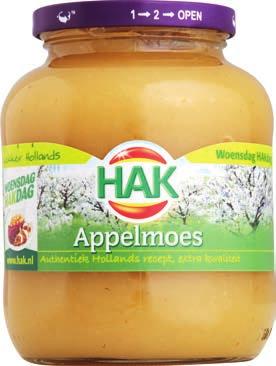 DE HUISMERKEN Alle Hak groenteconserven, appelmoes in pot,