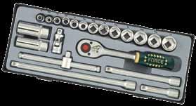 75 FOR T3121 Module 12 lange doppen 6 kant 3/8 Module 12