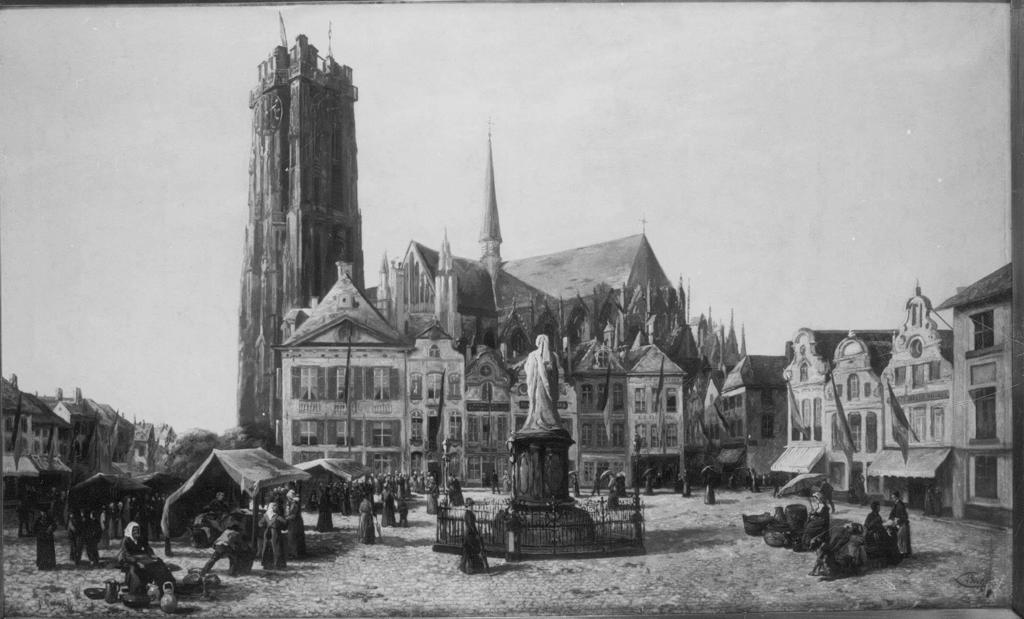 Afbeelding 10: Léon Becker, De kathedraal van Mechelen, datum onbekend.