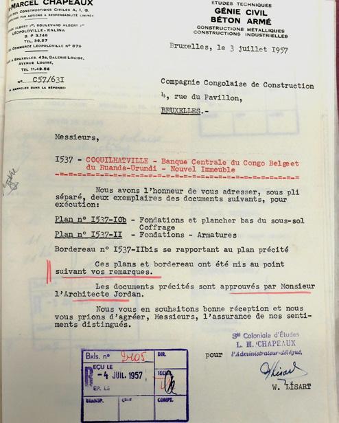 Jordan, Brief aan de CCC, 23 september 1957, Fonds Blaton en Afrique, D7-Siège de BCCBRU, Brussel: 17 - Jean-Marie Van