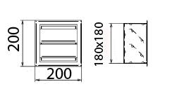 uitlaat ) / Grille design longue petit model ( sortie ) Designrooster langwerpig groot model (uitlaat) / Grille design longue grand model