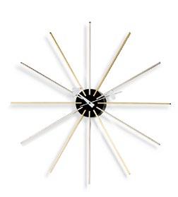 Black Walnut Asterisk Clock Star Clock Ø330 Ø330 Ø330