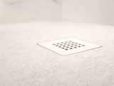 90 mm avec cache-écoulement intégré (à partir d'un largeur 160 cm écoulement double) breedte largeur diepte profondeur wit blinkend blanc brillant wit mat blanc mat DOUCHEBAKKEN IN COMPOSIETMARMER