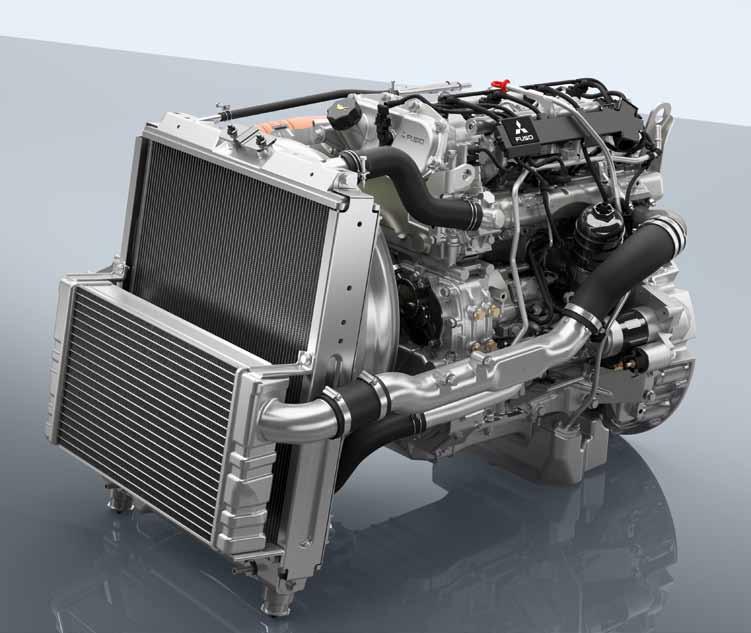 Een schone zaak: de motoren van de Canter. Of het nu om de dieselmotor of hybride aandrijving gaat ook op technisch gebied legt de Canter nieuwe maatstaven aan.