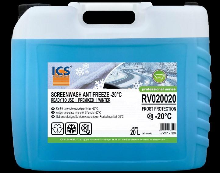 RV010020 RV020060 WINTER SCREENWASH SCREENWASH ANTIFREEZE READY TO USE -20 C 20 L SCREENWASH ANTIFREEZE READY TO USE -20 C 60 L NL - ICS Ruitensproeier antivries kant-en-klaar -20 C is gedurende het