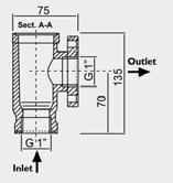 IP-08950000 Doorschijnende vuilfilter Filtre transparant 1 BSP 5 micron 30 micron 125