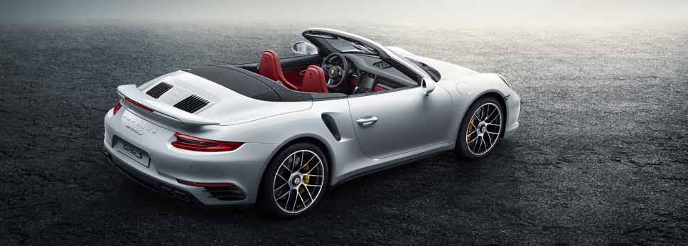 Standaarduitrusting. Typisch Porsche: een uitstekende startpositie. Een Porsche overtuigt door performance en design. En dat al meteen af fabriek.