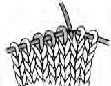 zonder te breien overglijden op de rechternaald en hierbij de rechternaald insteken alsof deze st. averechts gebreid wordt. Brei de volgende st. rechts.