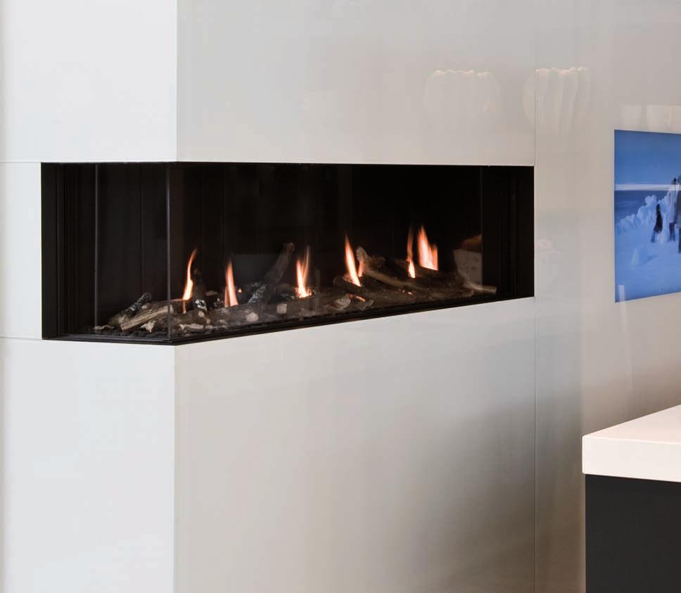 T R I M L I N E 1 4 0 C EXTRA BREDE HOEK gashaard met 2 zijden in glas.