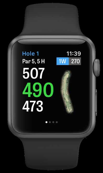 APPLE WATCH Synchroniseer je iphone met je Apple Watch en geniet van Golfshot s functies vanaf je pols.