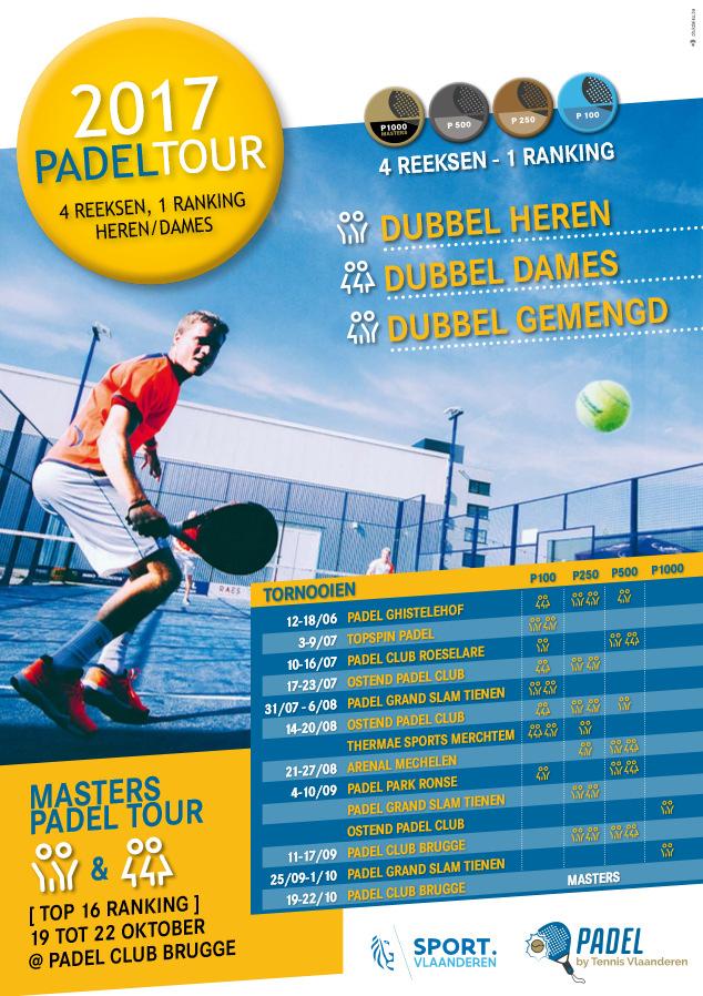 4.7.1 Deelnames Padel Tour tornooien Totaal aantal deelnames per tornooi Club Begin datum Deelnames Ghistelehof Sportcomplex 12/06/2017 70 T.C. Topspin 03/07/2017 76 Padel Club Roeselare 10/07/2017 56 Ostend Tennis Club 17/07/2017 84 T.