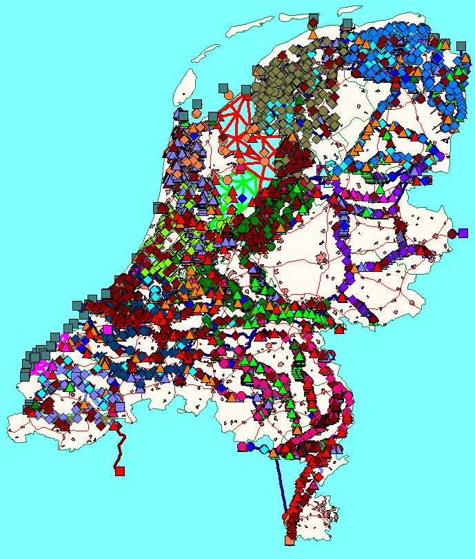 RIVM Rapport 214-59 Figuur 1.1 Overzicht van het Landelijke Sobek Model versie 1.9. Speciale instellingen Er is een drempelwaarde voor droogval (5 cm) ingesteld.