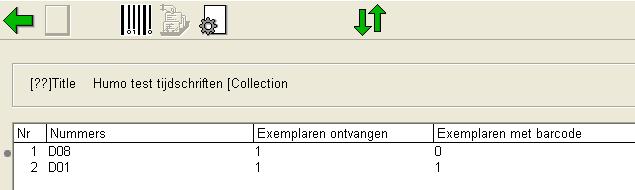 stellen in de uitleen door deze een barcode te geven door op lijn 1 te klikken. 6.4.2 Enkele voorbeelden van verschijningspatronen.