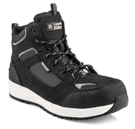 Largo Bay S1 P HRO SRC Non-metallic Buckler Boots Largo Bay Black Safety Sneakers combineren de streetlook van een sneaker met een licht gewicht en comfortabele pasvorm.