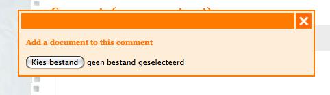 Kies een bestand van je harde schijf Typ je tekst in het commentaarveld en voeg daarna het geheel toe.