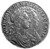 de oostendse en verenigde oost-indische compagnieën 59 Engelse zilveren halve crown uit 1689 met koning en koningin Willem en Maria; eveneens door de oic gebruikt als