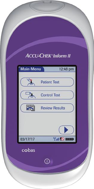 Accu Chek Inform II-meter Uitsparing voor de