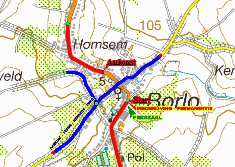 6.4. Opmaken uitslag / Rédaction des résultats : minibus Belgian Cycling aan de meet / à l arrivée (ter hoogte van/à hauteur de Café Decat) 6.5.