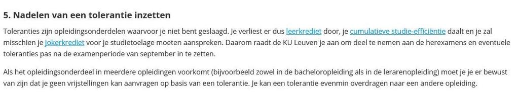 Wat zijn toleranties? Wanneer zet ik een tolerantie in? Wat zijn de consequenties? kuleuven.