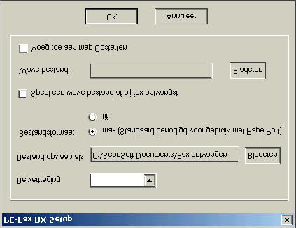 PC-Fax instellen voor het ontvangen (alleen Windows 95/98/98SE/Me/2000 Professional en Windows NT WS 4.