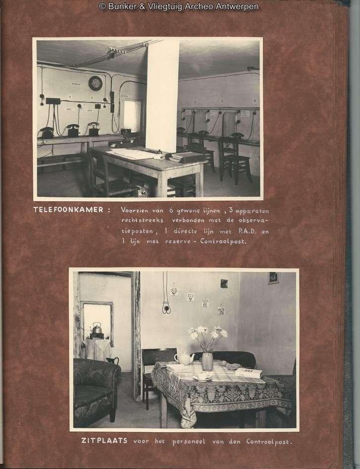 Telephone room: Equipped with 6 regular lines, 3 devices connected directly with the observation posts, 1
