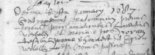 16. Jacobus Verbelen ~ Buggenhout 28 februari 1682 25. 17. Martinus Verbelen ~ Buggenhout 10 februari 1686 26.