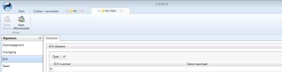 paragraaf 3.11). 3.5 ECH aflossing Een aflosverzoek opstarten kan in het betreffende dossier onder [ECH] vervolgens de actieknop [Start Aflosverzoek].