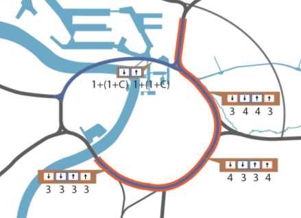 Gescheiden verkeer: middel Voorstel Ringland Van Kennedytunnel tot