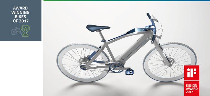 PININFARINA E-VOLUZIONE AWARD: IF DESIGN AWARD 2017 Een elektrische fiets die een evolutie doormaakt: in ontwerp, technologie, prestaties en comfort.