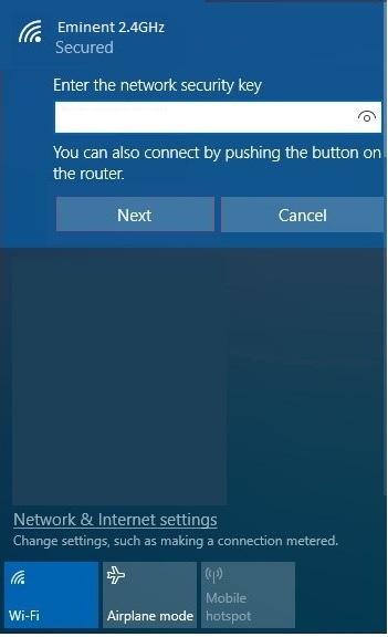 30 NEDERLANDS 5. Windows vraagt je nu om je draadloze beveiligingssleutel in te vullen. Daaronder word ook getoond dat je een verbinding kunt maken d.m.v. op de WPS knop van je router te drukken. 6.